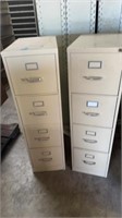 PAIR OF 4 DRAWER FILE CABINETS