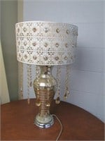 Mosaic Mirroed Base Lamp with Metal Shade