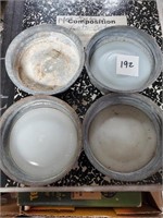 3 Porcelain Lined Canning Jar Lids & 1 Unlined