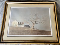 Framed John Chumley print, 3 swings on a tree
