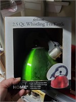 2.5 Qt. Green Whistling Tea Kettle