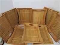 Vintage Boho Light Bamboo Serving Decorative Tray