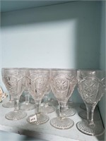 14 EAPG Pressed Imperial Glass Wine Glasses