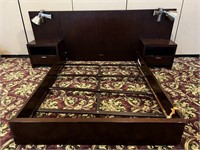 Ethan Allen Bed Frame/ Tables Lighted