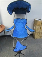Folding Canopy Chair with Foot Rest and Carrying