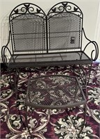 Wrought Iron Glider w/ Table