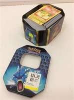 Mixed lot of Pokémon cards in tin