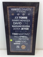 Framed New York Yankees picture with infield dirt