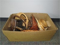 Box of Wicker and Wooden Baskets, Decor