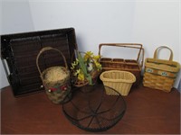 Lot for various baskets wicker organizer