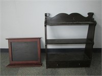 Large Wooden Shelf 2 Drawers, and Hanging sm