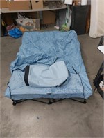 Platform for full size air mattress and carry bag
