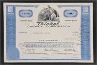 Thiokol Chemical  Corporation 100 Shares