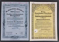 Hypotheken- Pfandbrief 1000 Reichsmarks Stocks