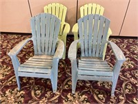 Stacking Adirondack Plastic Chairs (4)