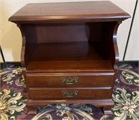 Kling Cherry Wood 2 Drawer Side Table