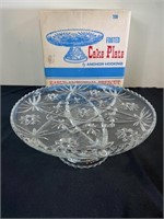 Anchor Hocking Footed Cake Plate w/Box