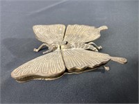 Ombra Brasic Brass Butterfly with Hinged Lid