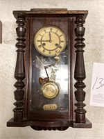 Unghans Hanging Clock with Pendulum and clock key