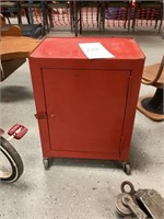 Small Metal cabinet on wheels