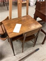 Oak School Desk w/ Chair