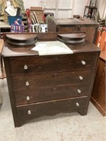 4 Drawer marble top Chest of Drawers