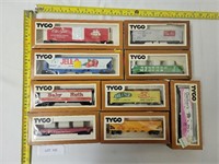 Tyco Lot of 9 RailRoad Cars New Condition