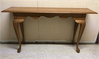 Queen Anne Style Console or Sofa Table in Ash