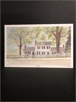 "Blount Mansion" BJ Clark Signed Print Knoxville