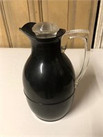 MCM Black Thermos Pitcher with Clear Lucite Handle