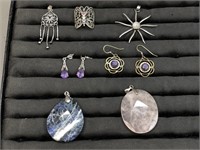 Lot: Pendants, Ring and Earrings