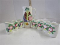 APPLE PITCHER & CUPS