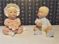 Child Figurine Pair Made by Carol Power