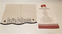 Halloween Yard Flag & Pumpkin Tea Towel
