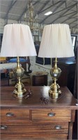 Pair of Brass Stieffel Lamps