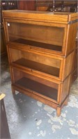 Macey Oak Three Stack Lawyer's Bookcase