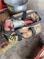 Large Milwaukee Grinder w/ Carhart Tool Bag