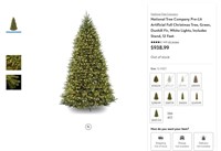 W3731 Pre-Lit Artificial Full Christmas Tree 12'