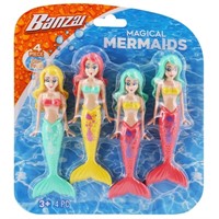 SM1124 4 pc Water Toy Set - Mermaids Dolls