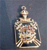 1890s solid 14k gold 32nd Deg- Free Masons Pendant