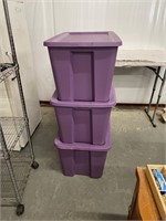 Storage bins (3-30 gal.) w/lids