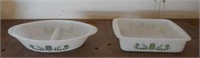 (2) Vintage Glass Baking Dishes