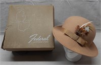 C7) Vintage Womens Betmar Wool Feathered Hat