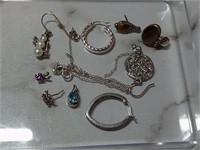OF) Sterling silver jewelry pieces