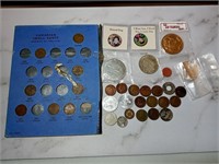 OF) Assorted coins tokens medals