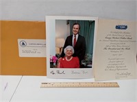 OF) George HW Bush picture and autograph,