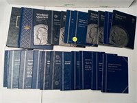 F1) Lot of coin collecting books, empty