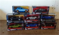 (8) Fast & Furious Cars in Boxes
