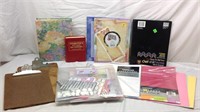F5). SCRAPBOOKING LOT, STICKERS, STATIONARY,