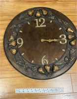 F8) Large Decorative Metal Clock. Battery operated